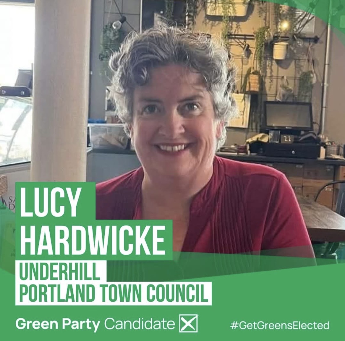 Lucy Hardwicke, Green Party candidate for Underhill Ward
